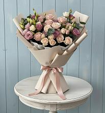 Букет цветов из:  Розы и Лизиантусы #REPLACE_PRED# Приморске Ленинградской области