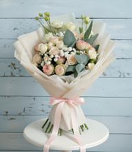 Букет цветов из:  Розы и Лизиантусы #REPLACE_PRED# Приморске Ленинградской области