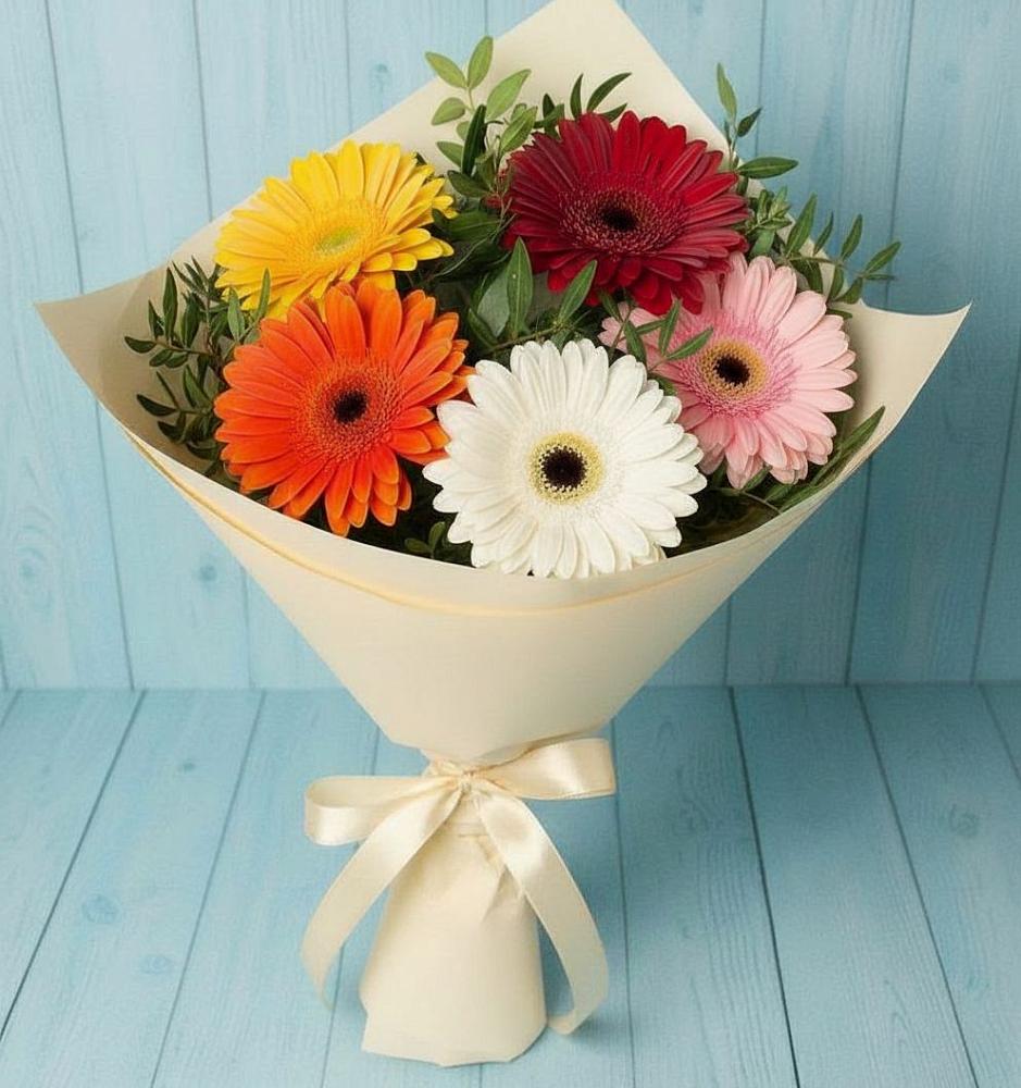 Букет цветов из: Герберы в Приморске Ленинградской области