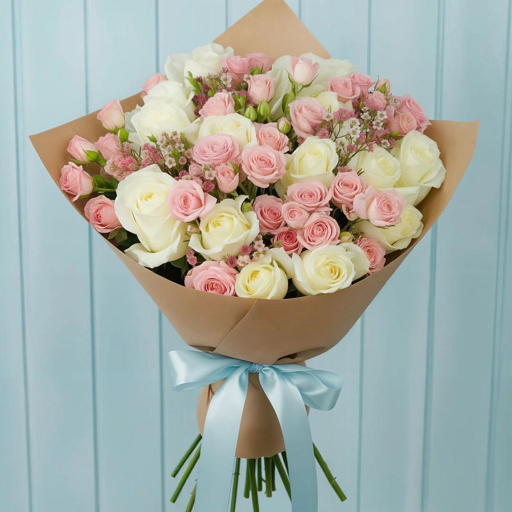 Букет цветов из: Розы в Приморске Ленинградской области