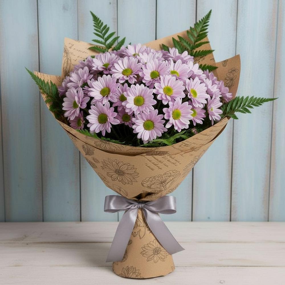 Букет цветов из: Хризантемы в Приморске Ленинградской области