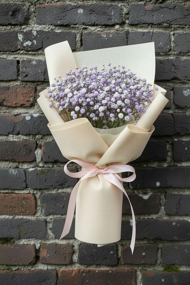 Букет цветов из: Гипсофила в Приморске Ленинградской области