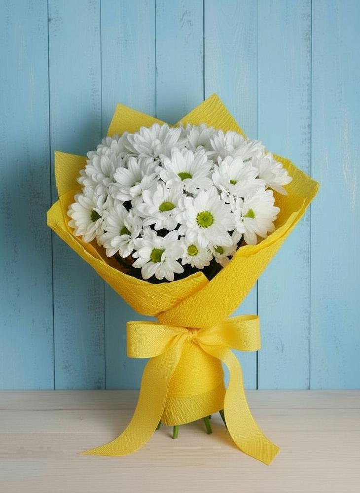 Букет цветов из: Хризантемы в Приморске Ленинградской области