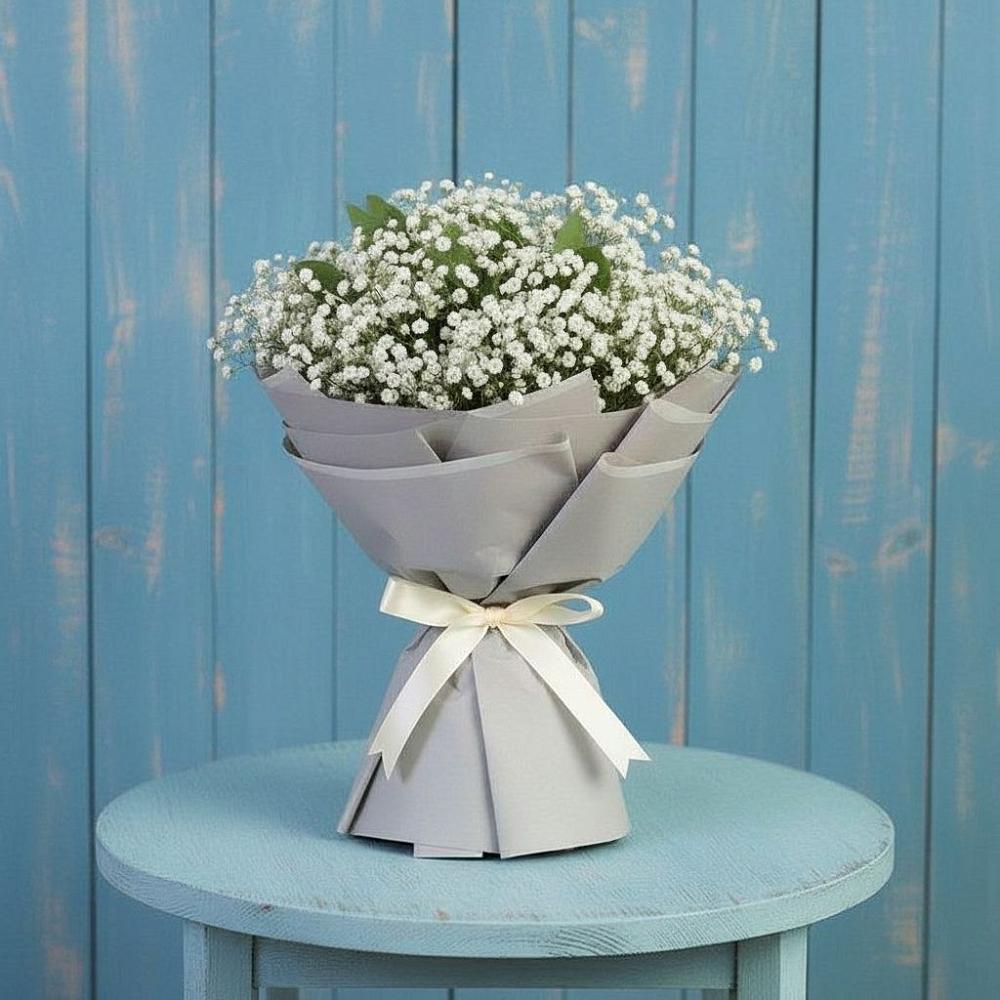 Букет цветов из: Гипсофила в Приморске Ленинградской области