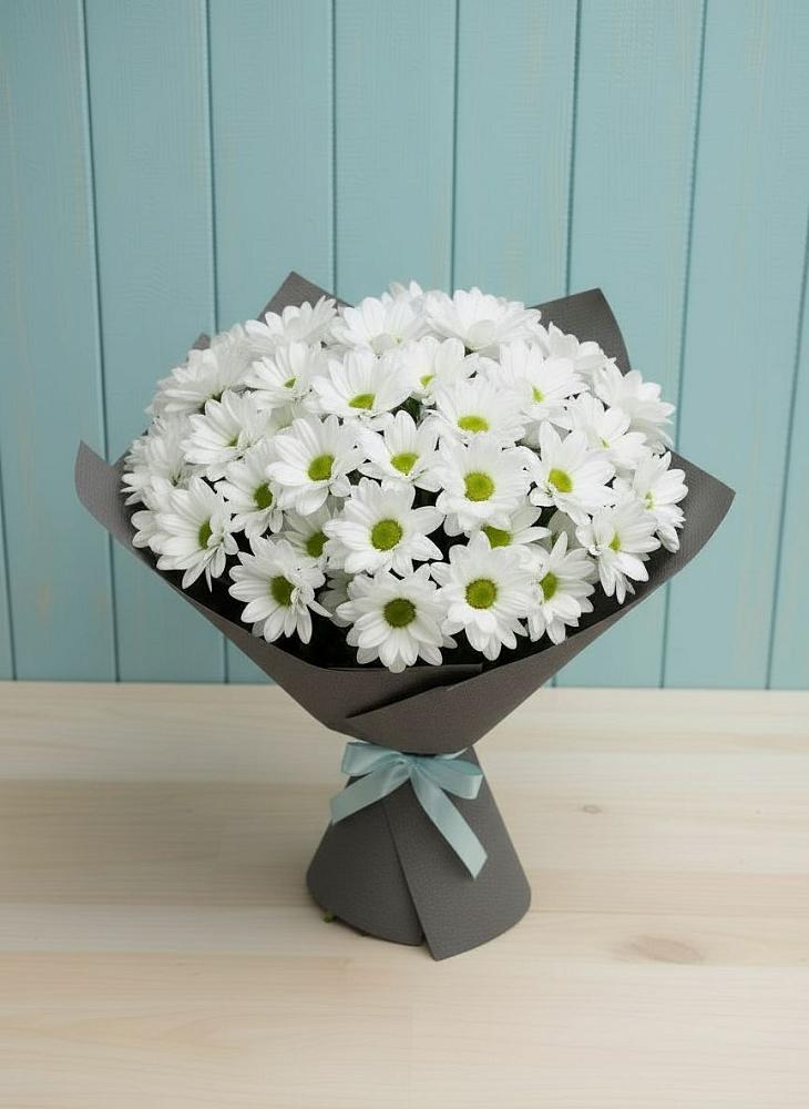 Букет цветов из: Хризантемы в Приморске Ленинградской области