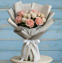 Букет цветов из:  Розы #REPLACE_PRED# Приморске Ленинградской области