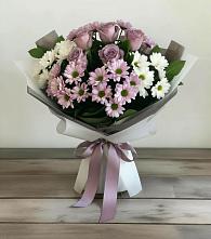 Букет цветов из:  Хризантемы и Розы #REPLACE_PRED# Приморске Ленинградской области