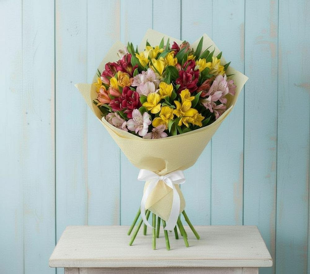 Букет цветов из: Альстромерии в Приморске Ленинградской области