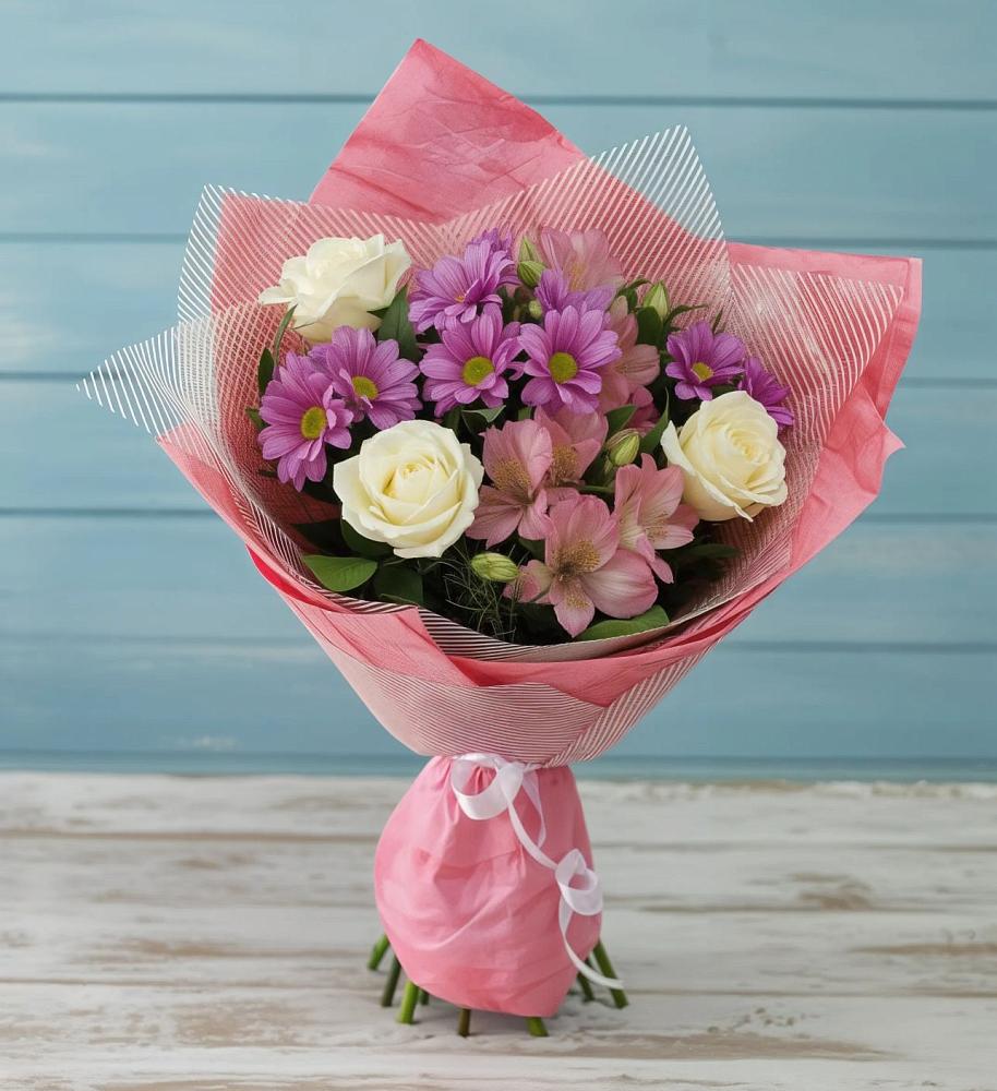 Букет цветов из: Герберы в Приморске Ленинградской области