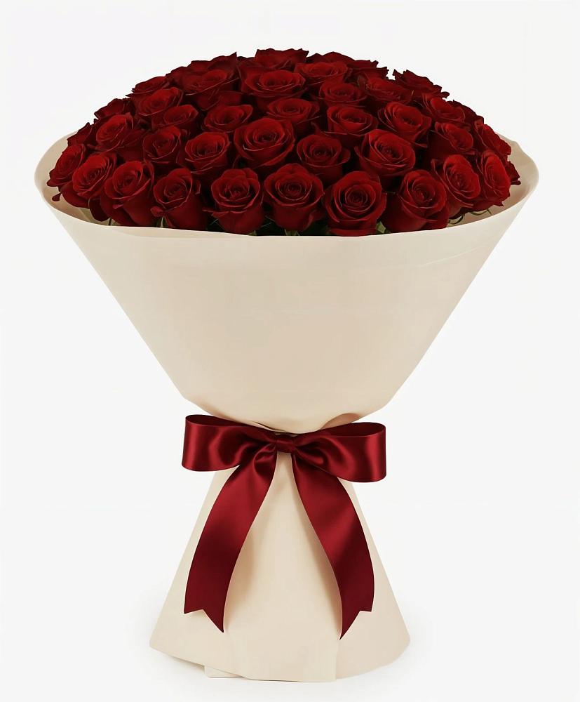 Букет 101 Бордовая роза Блэк Бакарра в Приморске Ленинградской области