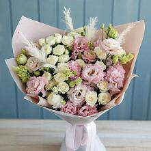 Букет цветов из:  Альстромерии и Розы в Приморске Ленинградской области