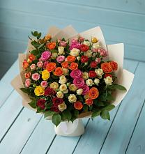 Букет Микс из разноцветных кустовых роз #REPLACE_PRED# Приморске Ленинградской области