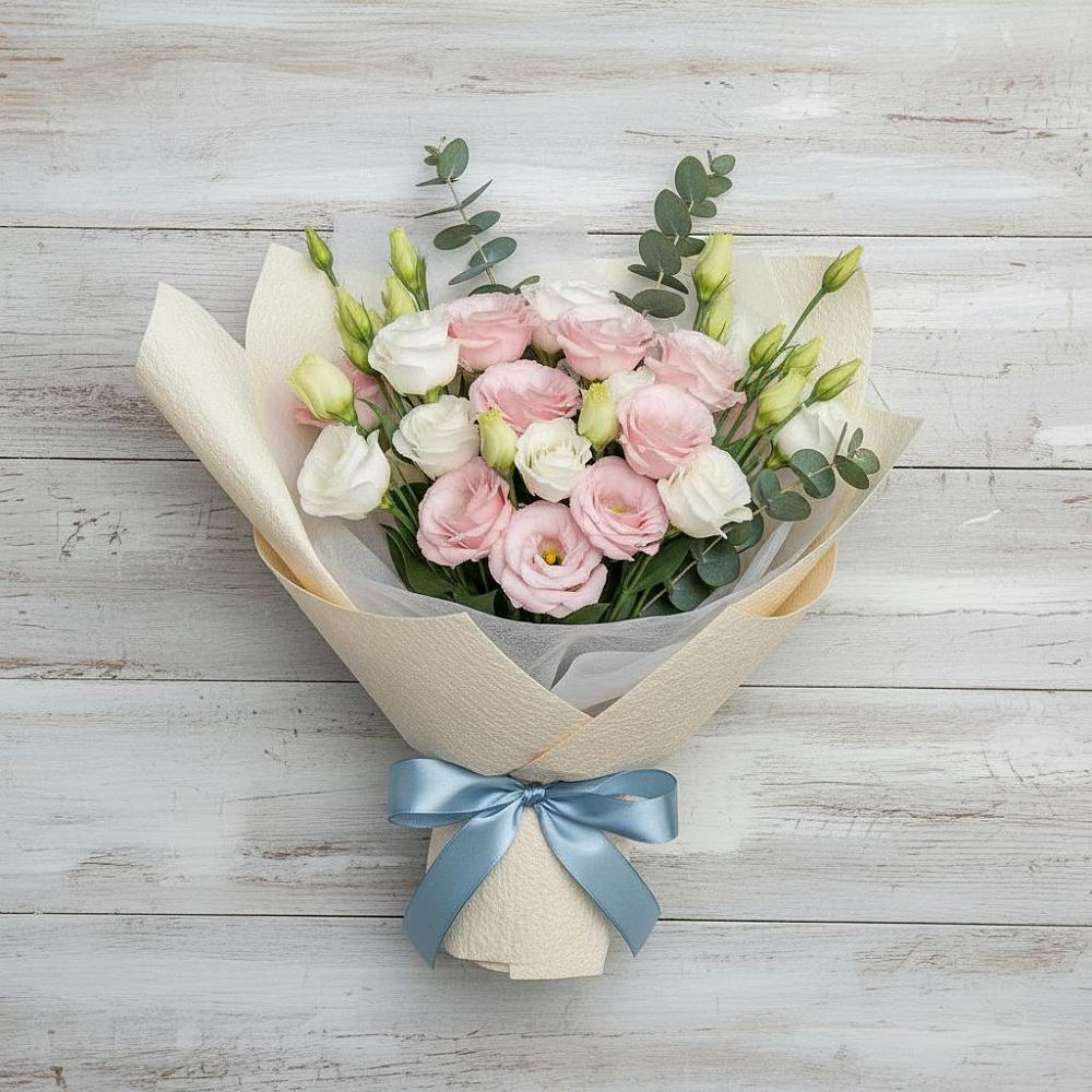 Букет цветов из: Лизиантусы в Приморске Ленинградской области